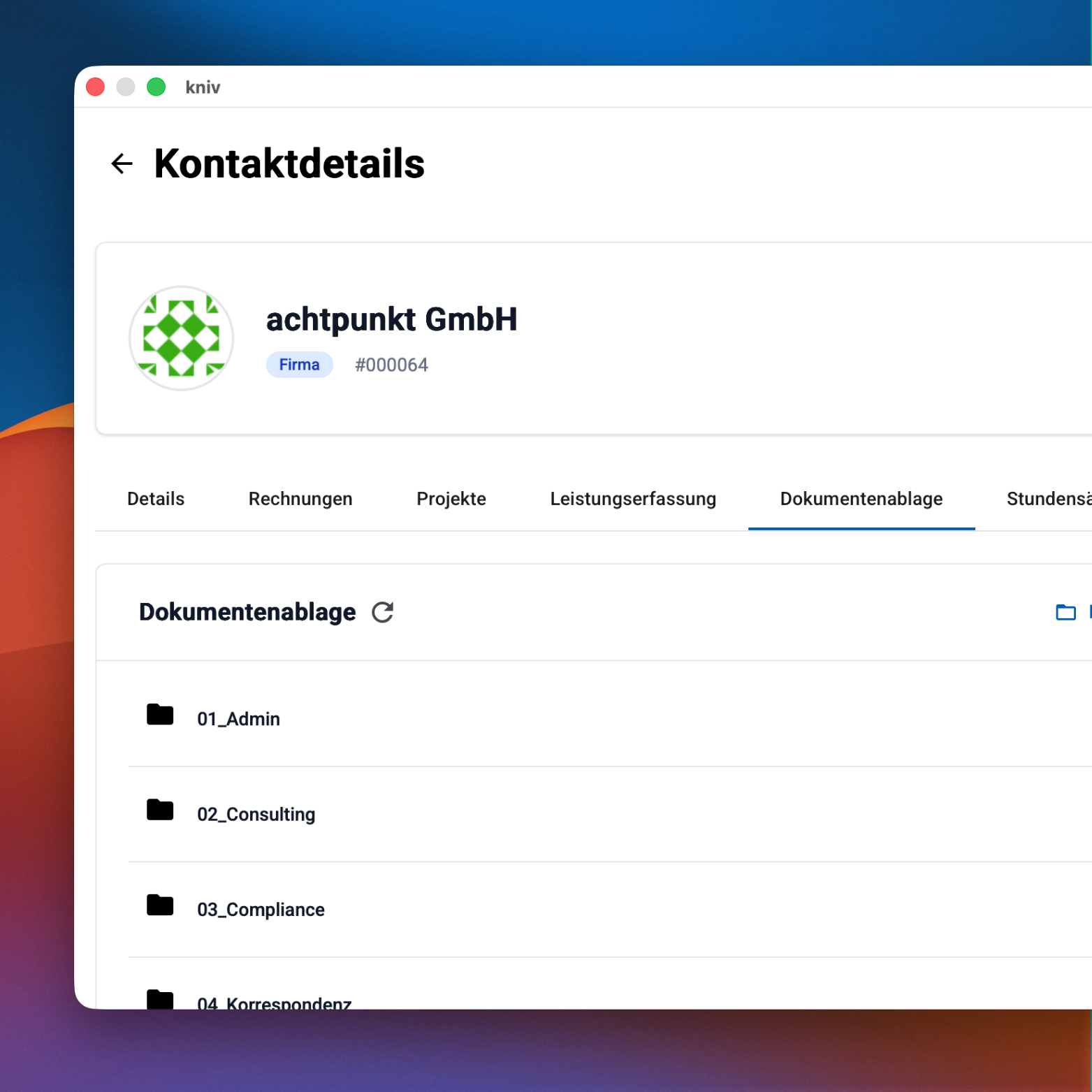 Dokumentenmanagement Screenshot