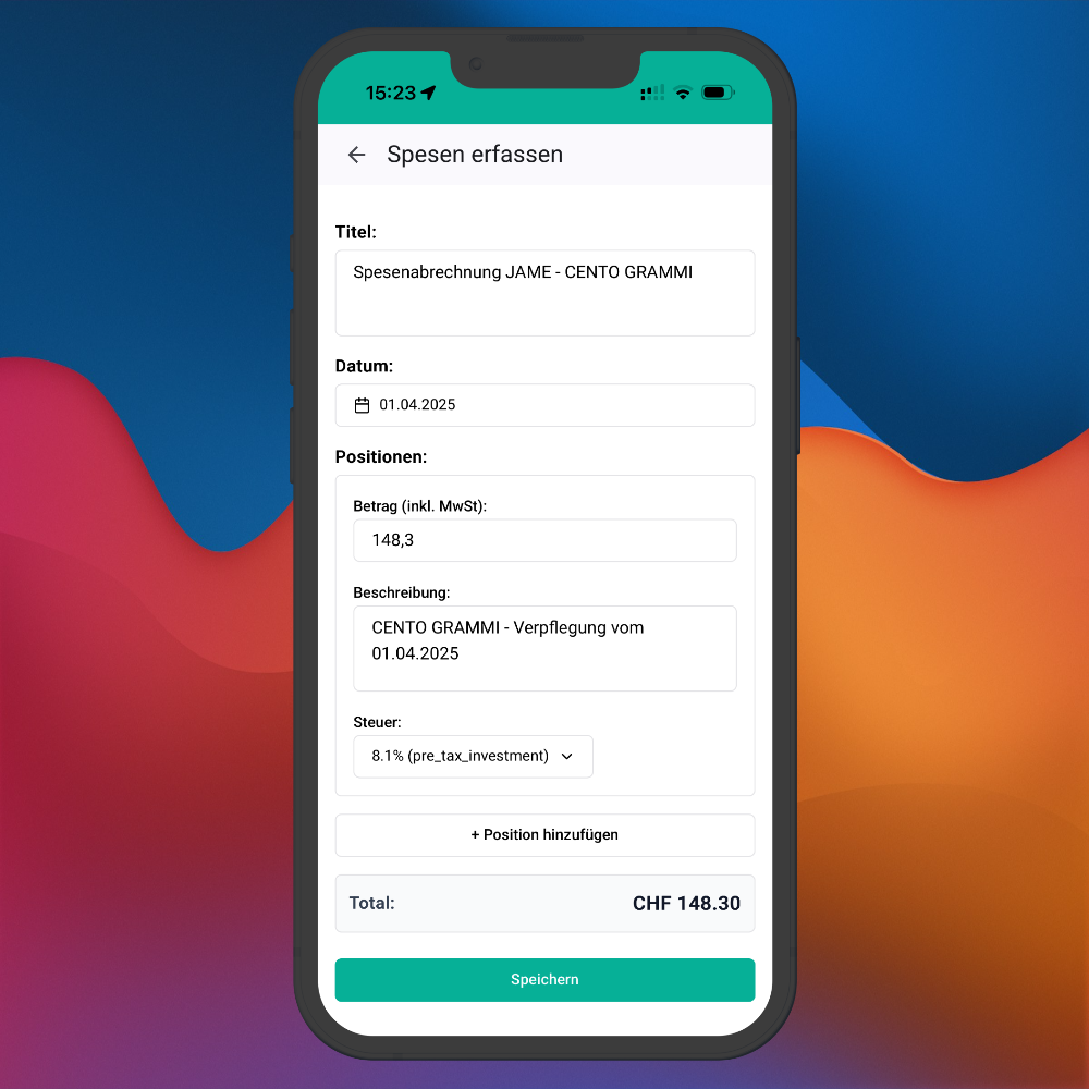 Spesenprozess Screenshot